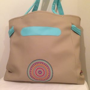 KathieKreativ's Stickdatei Mandala Dotted - CarryBag nähen und Sticken - Taschenträger selbermachen - Kunstleder nähen und sticken