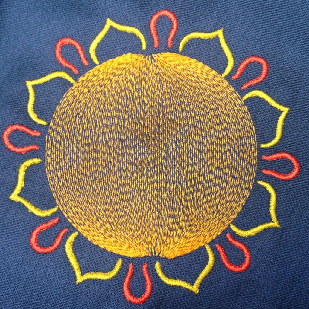 Mandala Sonne sticken mit KathieKreativ