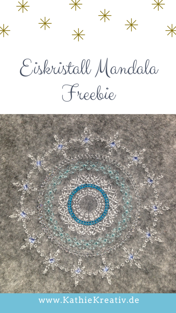 ❄️ Eiskristall Mandala Freebie von KathieKreativ