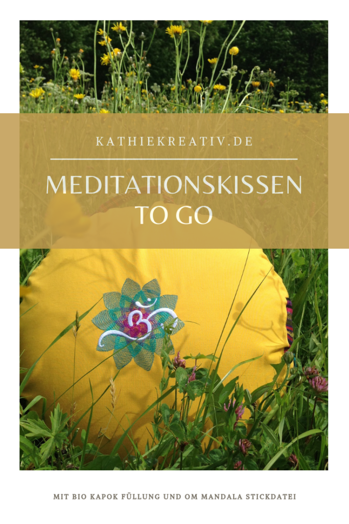 Meditationskissen To Go Kapok Füllung Om Mandala Stickdatei KathieKreativ
