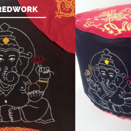 Ganesha Redwork Stickdatei